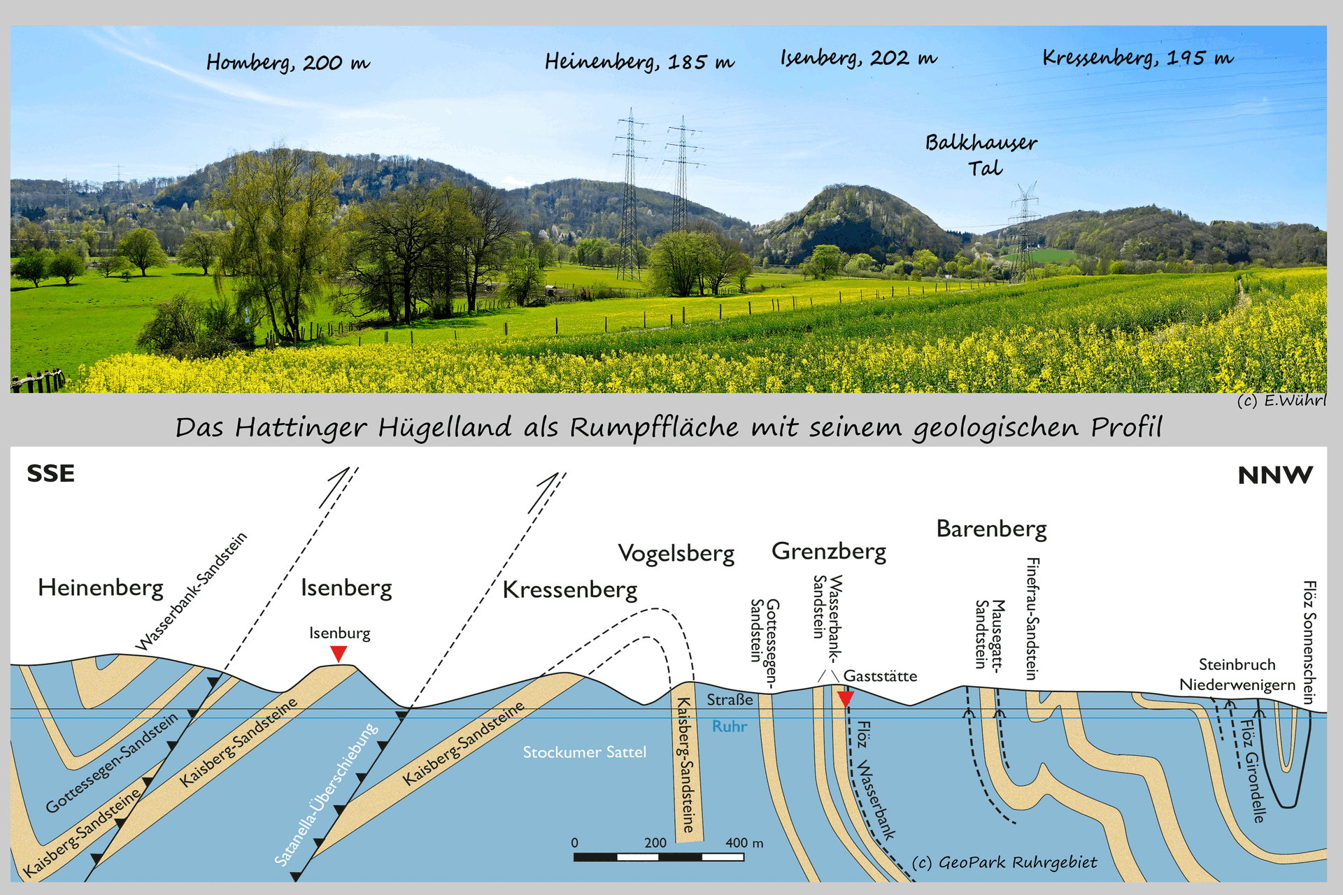Zeichnung Geologisches Profil. 