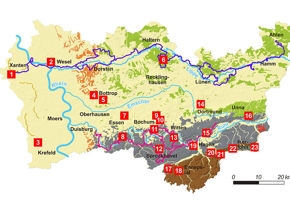 Untergrund Geologie Vordergrund Standorte