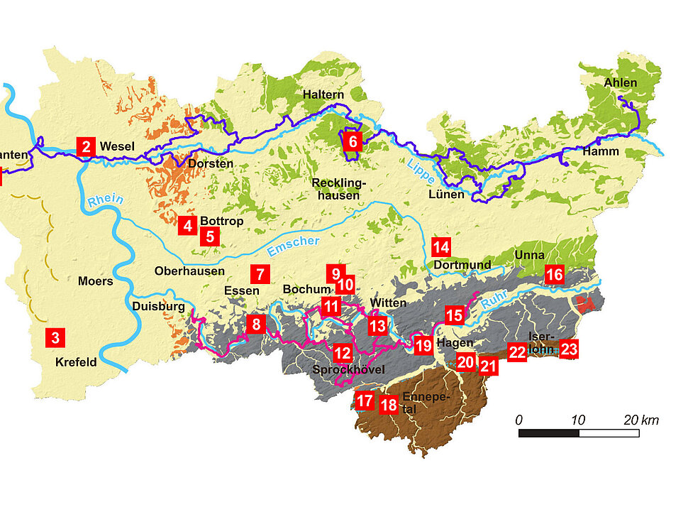 Untergrund Geologie Vordergrund Standorte