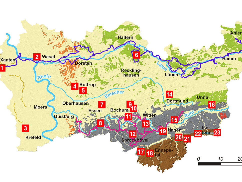 Untergrund Geologie Vordergrund Standorte