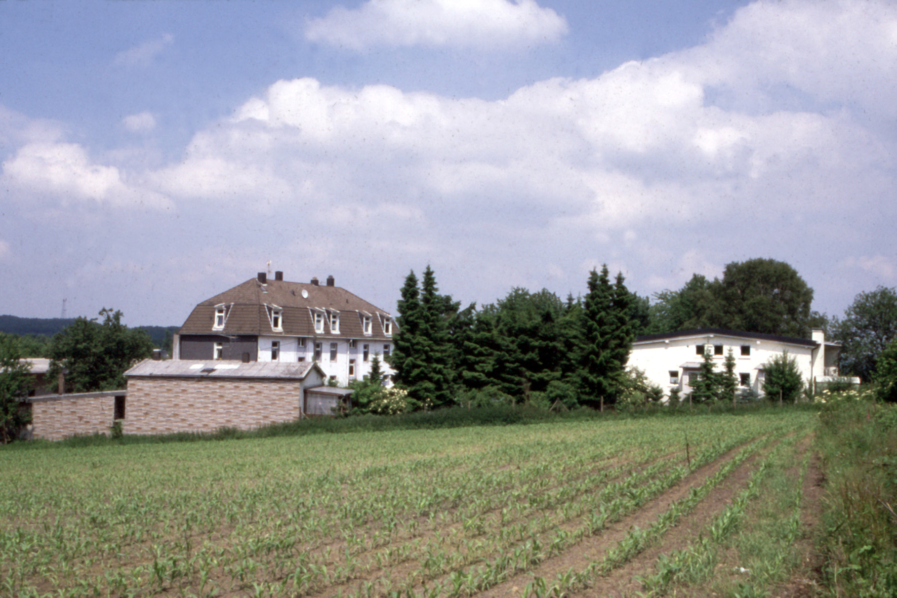 Gebäude hinter Acker