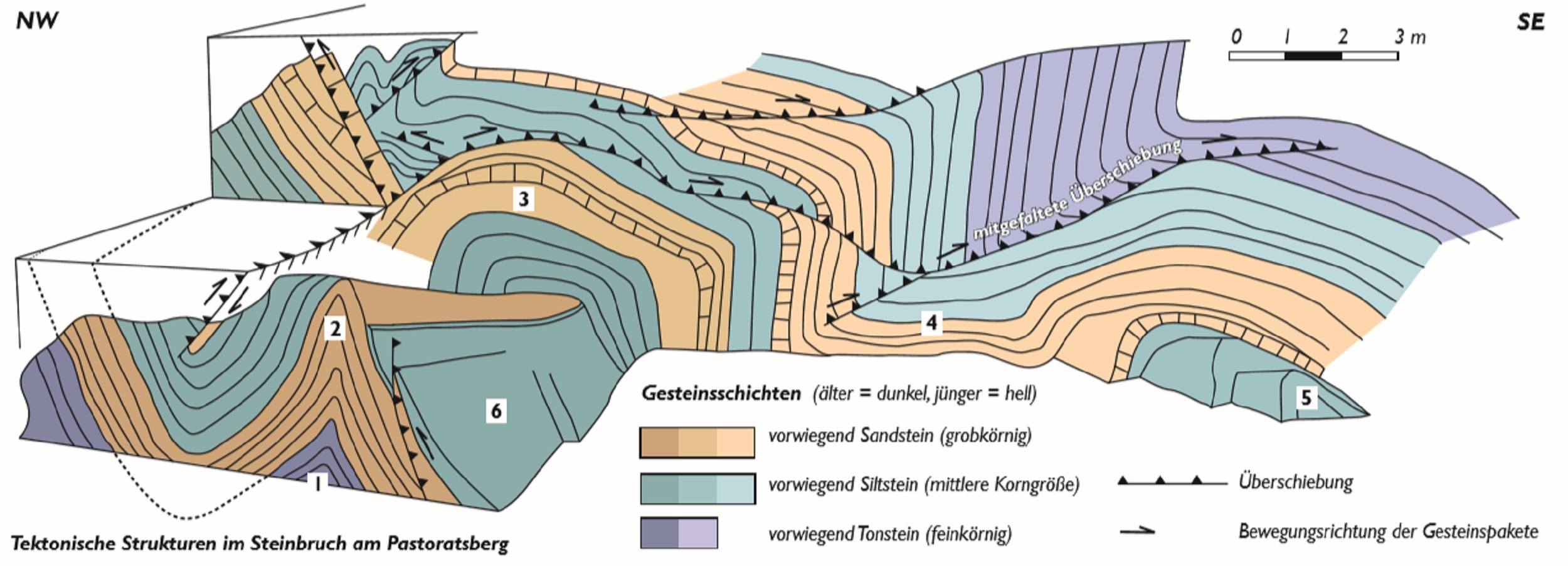 Zeichung geologisches Profil